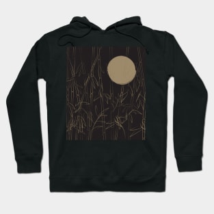 Golden Moon in Bamboo Forest Hoodie